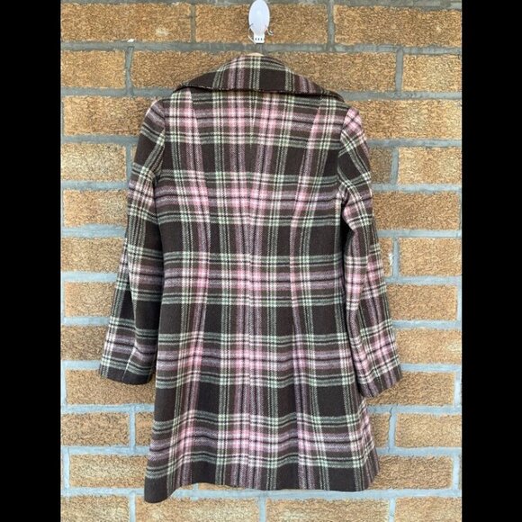 Patrizia Luca  Plaid Wool Blend Coat Small - Picture 6 of 9